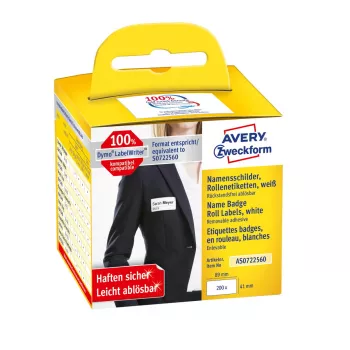 Avery AS0722560 self-adhesive label Rounded rectangle Removable White 200 pc(s)