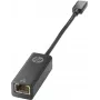 HP USB Type-C to RJ45 Adapter, USB Type-C, RJ-45, Black, Home, 245 mm, 110 mm