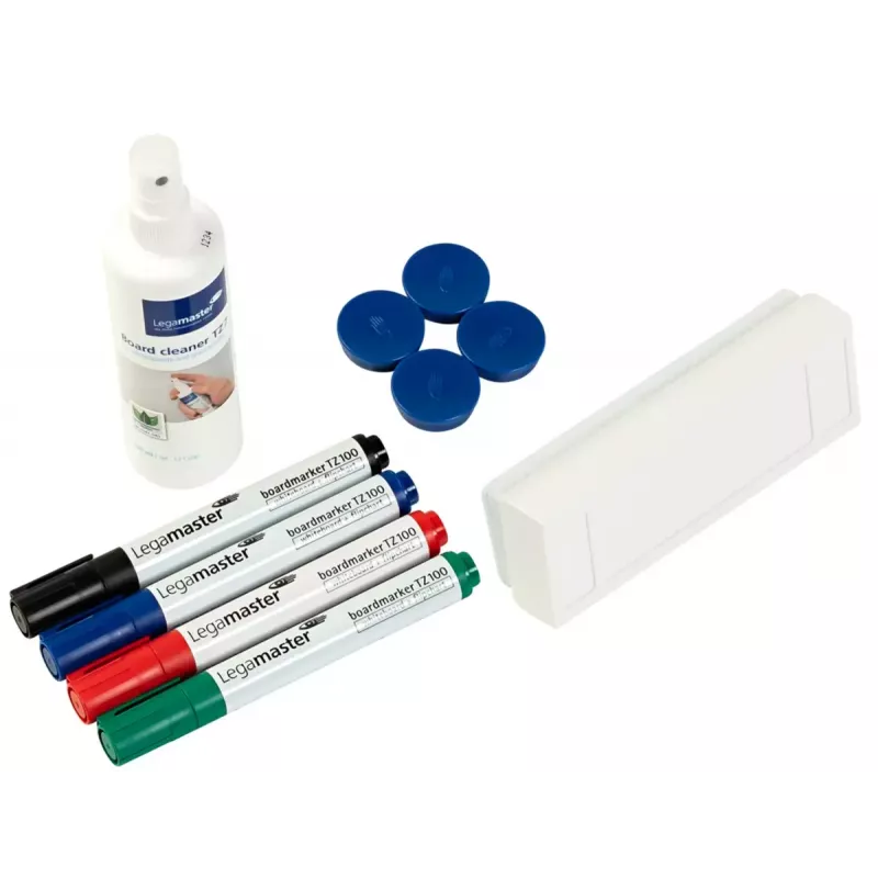 Accessory kit for whiteboards Legamaster basic 10-piece, compatible with Legamaster UNIVERSAL, multicolour, 225×45×255 mm