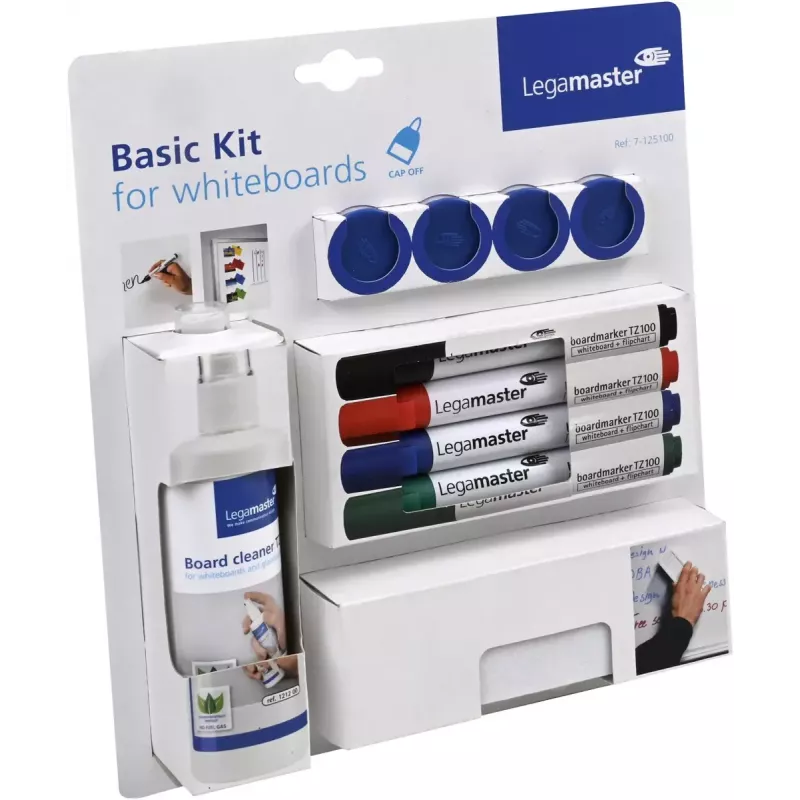 Accessory kit for whiteboards Legamaster basic 10-piece, compatible with Legamaster UNIVERSAL, multicolour, 225×45×255 mm