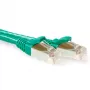 ACT Green 15 meter SFTP CAT6A patch cable snagless with RJ45 connectors