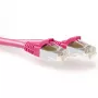 ACT Pink 3.00 meter SFTP CAT6A patch cable snagless with RJ45 connectors