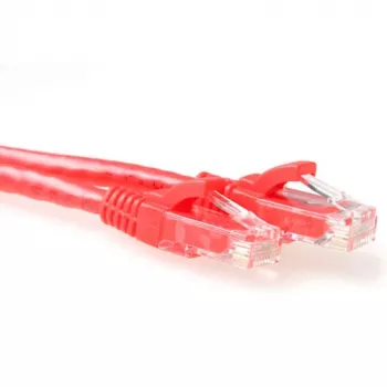 ACT Red 0.25 meter U/UTP CAT6 patch cable snagless with RJ45 connectors