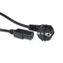 ACT Powercord mains connector CEE 7/7 male (angled) - C13 black 2 m