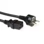 ACT Powercord mains connector CEE 7/7 male (straight) - C19 black 3 m