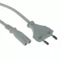 Power Cable Euro Male - C7 Female White 3m ACT Powercord AK5241