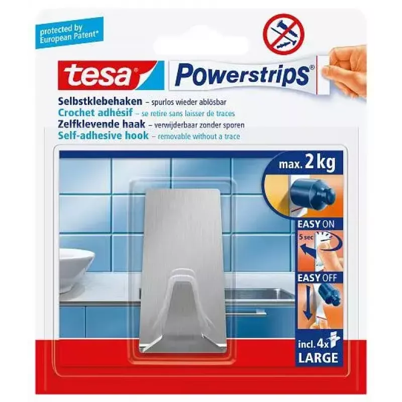 Towel hook TESA 58266-00000 Stainless steel Indoor