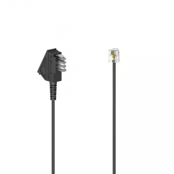 Hama 00201107 telephone cable 6 m Black
