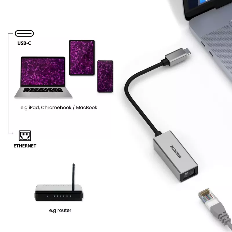Marmitek Connect USB-C to Ethernet Adapter 8373