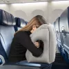 Travel Pillow Hama 00096292 Inflatable Grey PVC Velvet Bus Plane