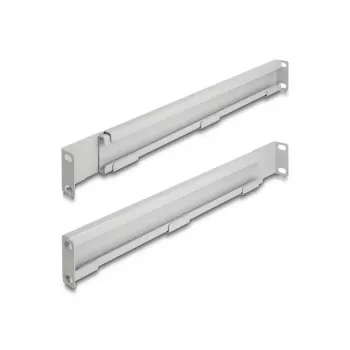 Mounting bracket DeLOCK 19 inch adjustable length 368-600mm grey 2 pcs