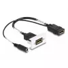 DeLOCK Easy 45 DisplayPort 4K 60 Hz Module with DC feed 2.1 x 5.5 mm