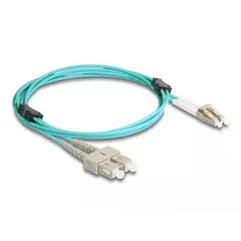DeLOCK Fiber Optical Cable LC Duplex to SC Duplex OM3 2m