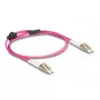 DeLOCK Fiber Optical Cable LC Duplex to LC Duplex OM4 1 m
