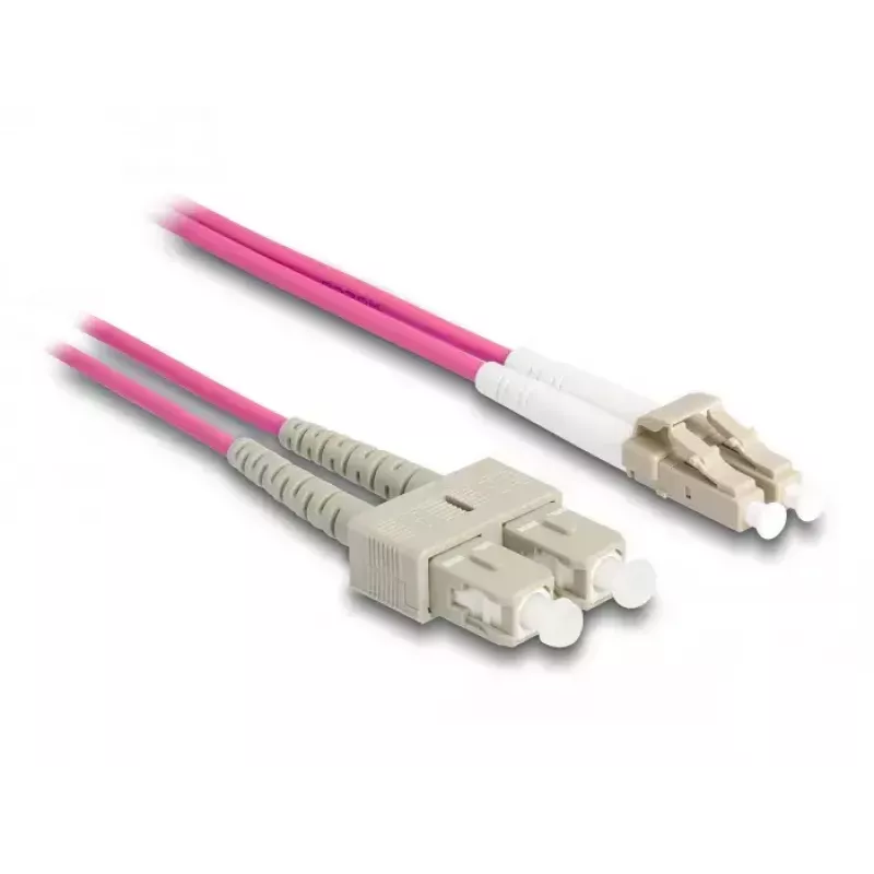DeLOCK Fiber Optical Cable LC Duplex to SC Duplex OM4 3m
