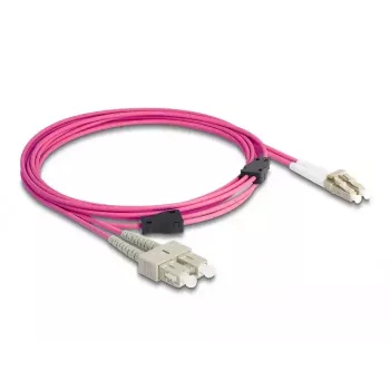 DeLOCK Fiber Optical Cable LC Duplex to SC Duplex OM4 3m