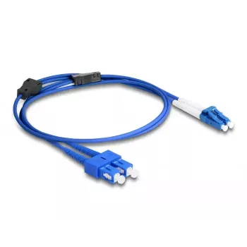 DeLOCK Fiber Optical Cable LC Duplex to SC Duplex Singlemode OS2 1 m