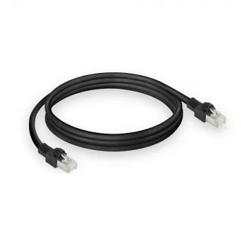 ACT Black 0.5 meters S/FTP CAT7 PUR flex patch cable snagless with RJ45 connectors (CAT6A compliant)