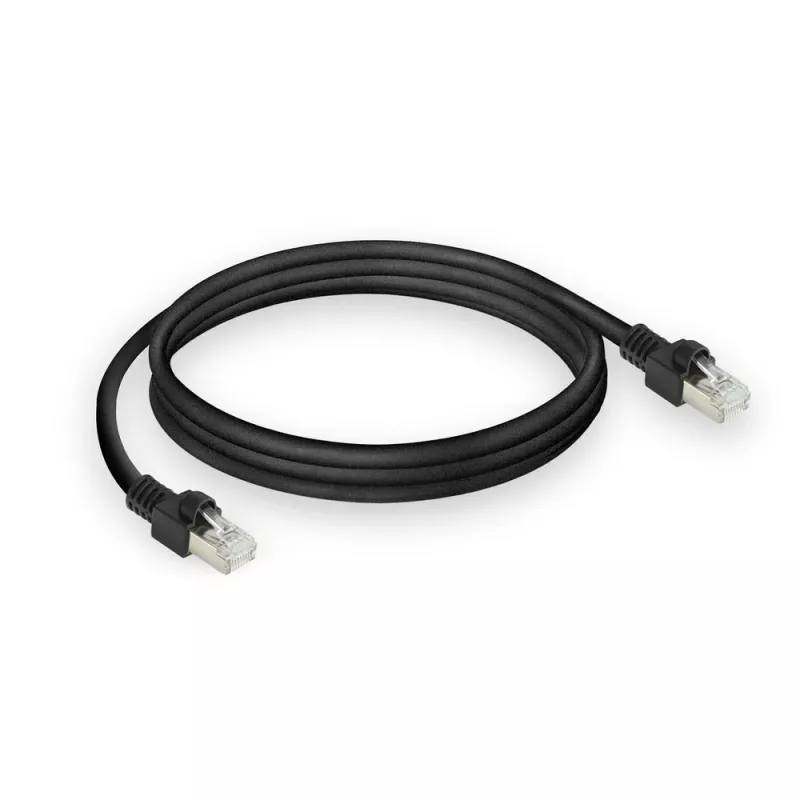 ACT Black 0.5 meters S/FTP CAT7 PUR flex patch cable snagless with RJ45 connectors (CAT6A compliant)