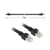 ACT Black 7 meters S/FTP CAT7 PUR flex patch cable snagless with RJ45 connectors (CAT6A compliant)