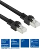 ACT Black 10 meters S/FTP CAT7 PUR flex patch cable snagless with RJ45 connectors (CAT6A compliant)