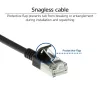 ACT Black 10 meter LSZH U/FTP CAT6A datacenter slimline patch cable snagless with RJ45 connectors
