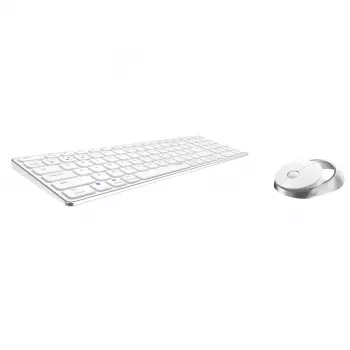 Rapoo 9750M Keyboard Mouse included Wireless Bluetooth QWERTZ German White