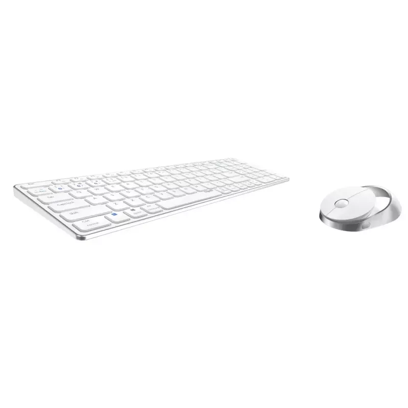 Rapoo 9750M Keyboard Mouse included Wireless Bluetooth QWERTZ German White