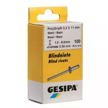 Blind rivet GESIPA 1433569 Steel 6mm head 3mm tail 10mm length