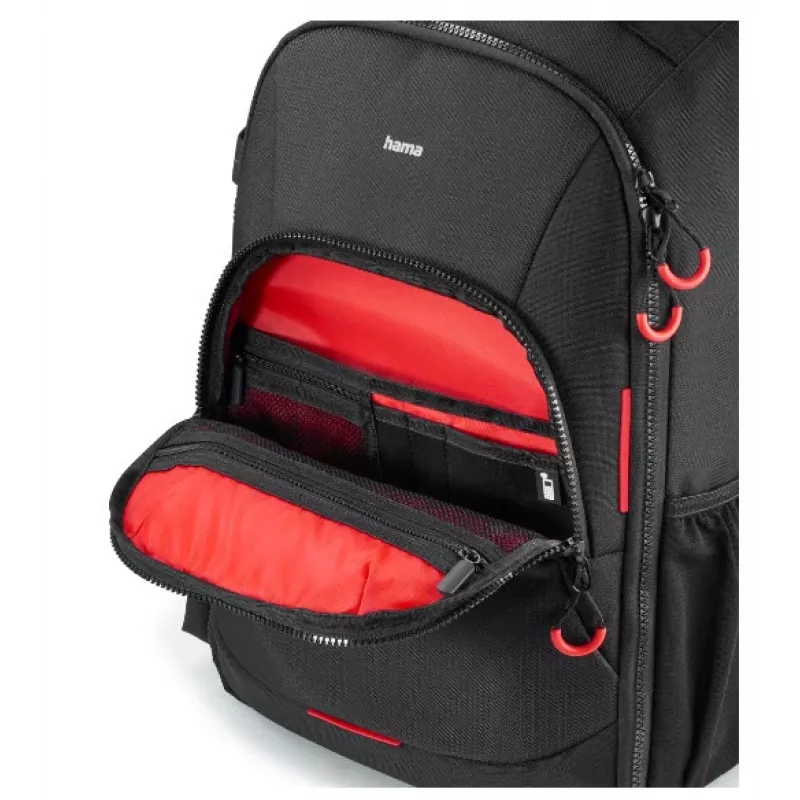 Hama Ohio Backpack Black, Red