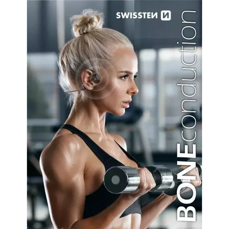 Earphone Swissten Bone Conduction Bluetooth V5.0 Black