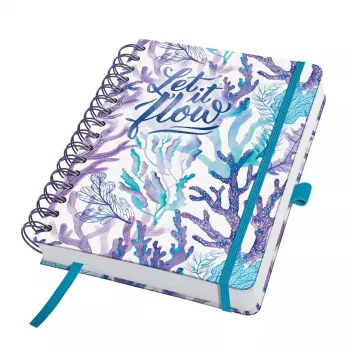 Personal diary Sigel Jolie JP204 Blue Petrol Purple Turquoise White