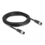 Network Cable DeLOCK M12 Cable A-coded 8 pin male to female Cat5e 5 m Black