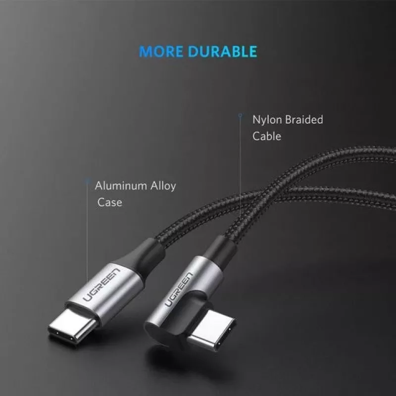 Ugreen 50123 USB cable USB 2.0 1 m USB C Black, Silver