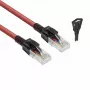 ACT Red 5 meters U/UTP CAT6A LSZH lockable patch cable snagless with RJ45 connectors