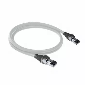 ACT Grey 3 meters S/FTP CAT6A IDC 4PPoE / PoE++ 100W LSZH patch cable snagless with RJ45 connectors
