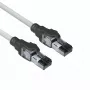 ACT Grey 5 meters S/FTP CAT6A IDC 4PPoE / PoE++ 100W LSZH patch cable snagless with RJ45 connectors