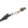 ACT Black 1 meter S/FTP CAT6A IDC 4PPoE / PoE++ 100W LSZH patch cable snagless with RJ45 connectors