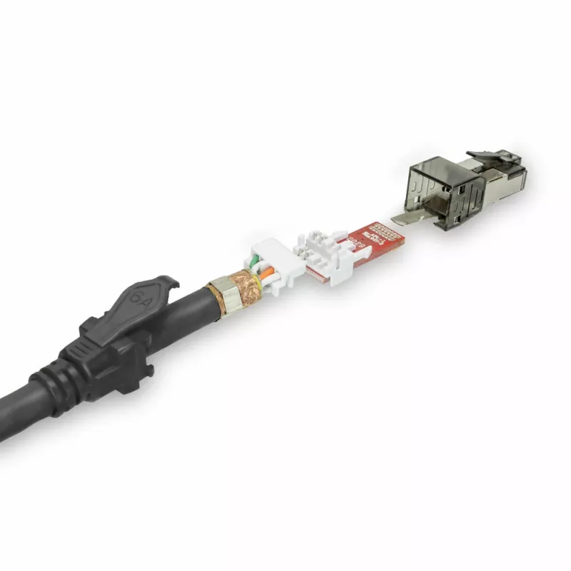 ACT Black 1.5 meters S/FTP CAT6A IDC 4PPoE / PoE++ 100W LSZH patch cable snagless with RJ45 connectors