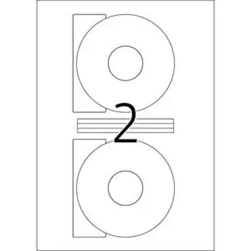 CD labels HERMA A4 Ø 116 mm white paper matt opaque 50 pcs