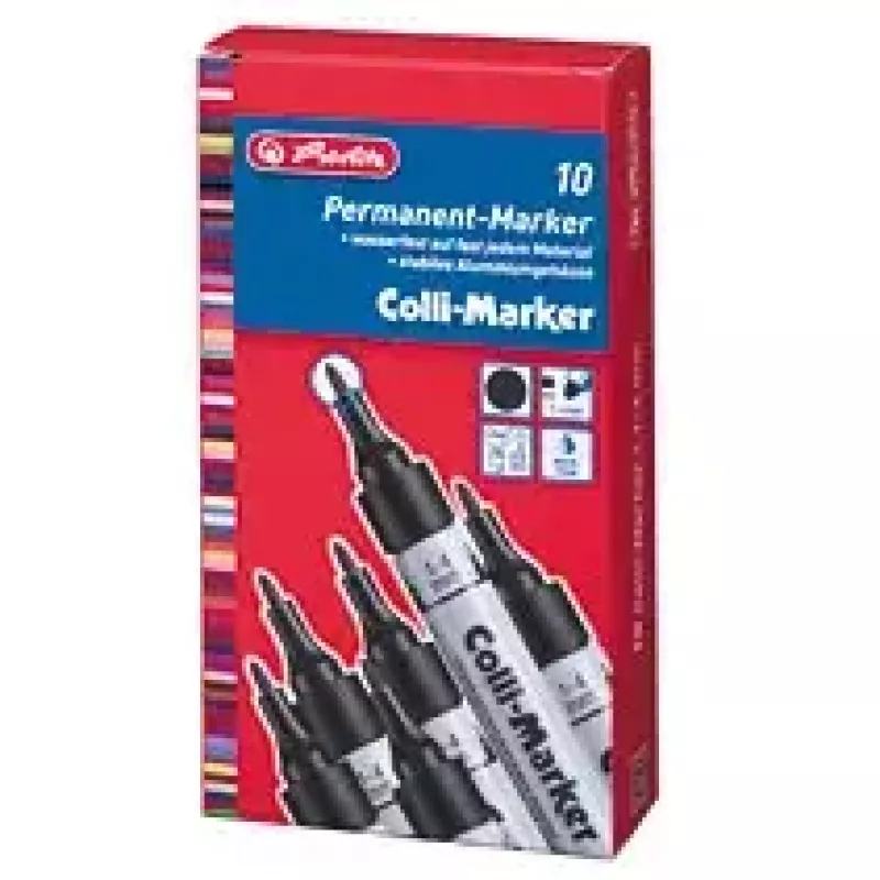 Permanent Marker Herlitz 08860603 Black 10 pcs