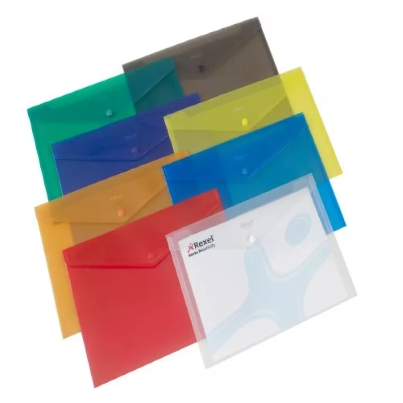 Rexel Popper Wallet A4 Assorted, A4, Polypropylene (PP), Multicolour, 150 sheets, 335 mm, 235 mm