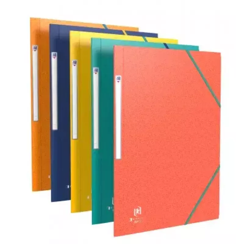 ELBA Boston Corner Elastic Folder, A4, Assorted, Card 0.5mm, with Labelling Tab - 10 Pack (120515.20)