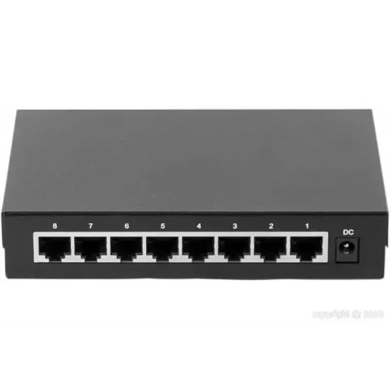 Unmanaged Switch Dexlan 891008 8 Ports Gigabit Ethernet Black