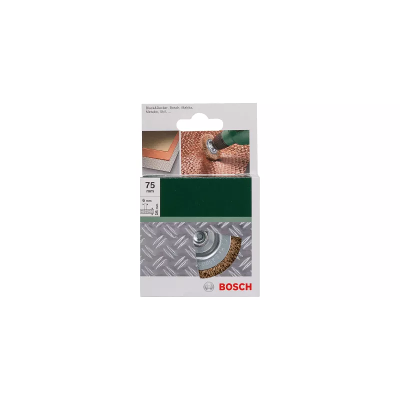 Wire wheel Bosch 2609256519 7.5 cm Shank diameter 6 mm