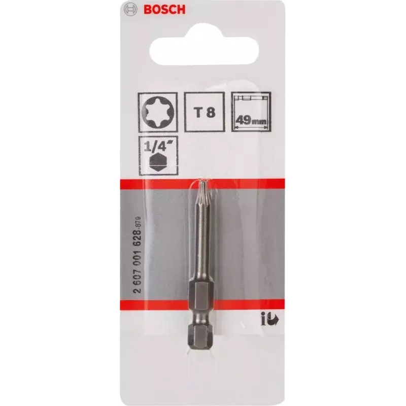Screwdriver bit Bosch 2607001628 T8 extra hard 49mm