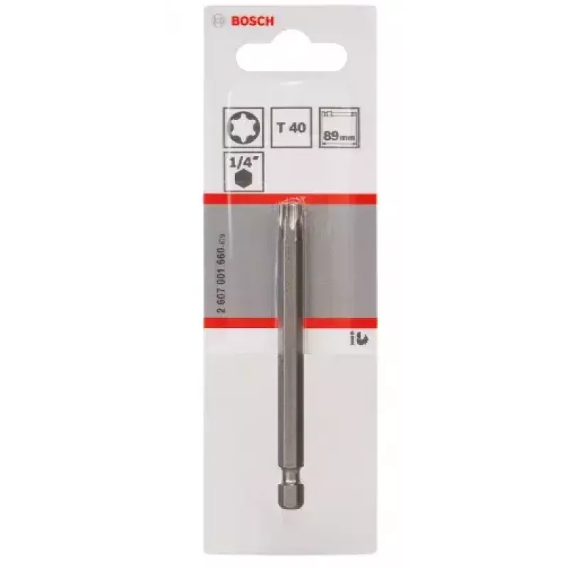 Screwdriver bit Bosch 2607001660 T40 extra hard 89mm 1pc