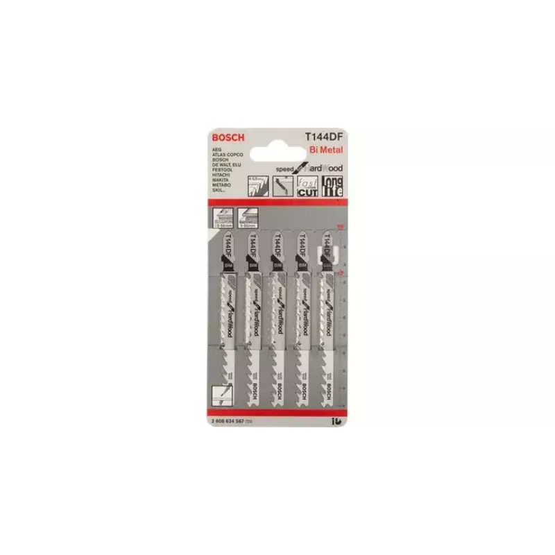 Bosch T 144 DF Speed for Hard Wood Jigsaw Blades