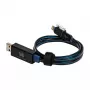 USB A/Lightning Cable RealPower 0.75m Black/Blue