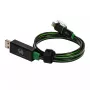 USB A/Lightning Cable RealPower 0.75m Black Green